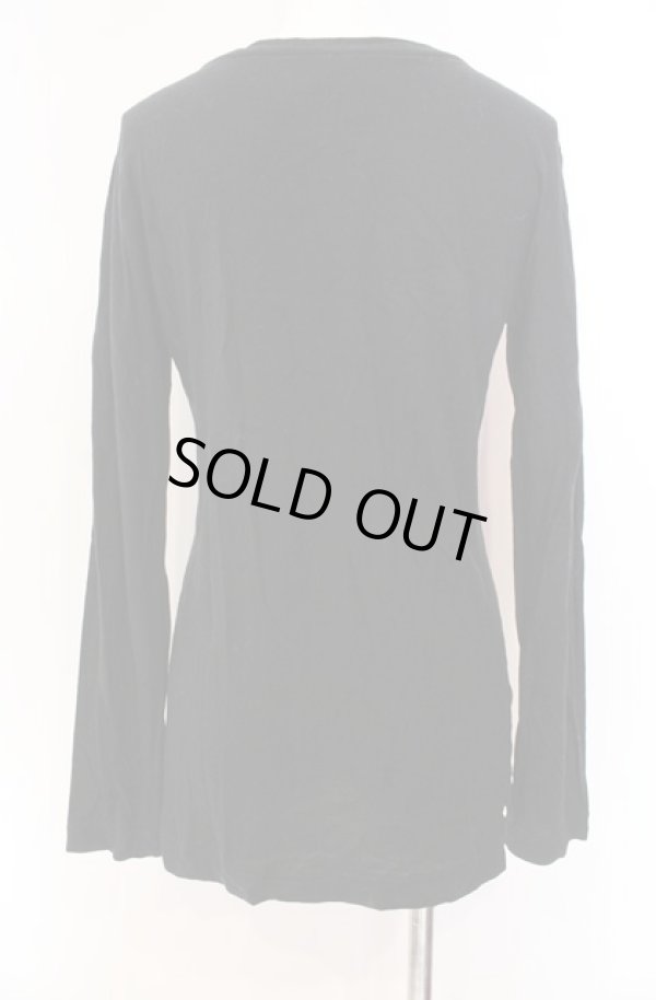 画像4: ヴィヴィアンウエストウッド 中古 / 額縁キャットpt長袖カットソー 3 ブラック×ゴールド  O-25-08-17-041-to-IG-OS (4)