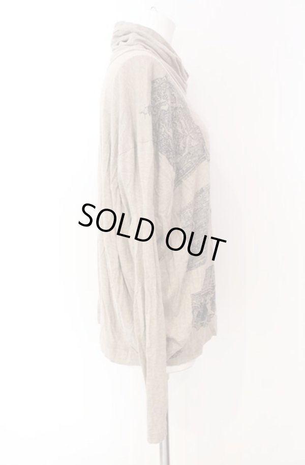 画像3: ヴィヴィアンウエストウッド 中古 / プリントハイネックカットソー  ベージュ  O-25-08-17-042-to-IG-OS (3)