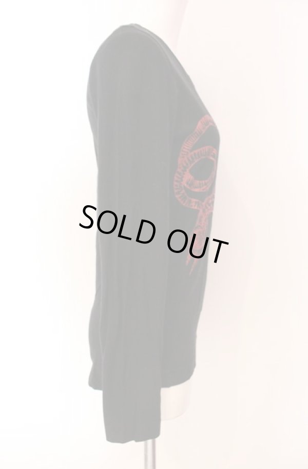 画像2: ヴィヴィアンウエストウッド 中古 / スネークプリントカットソー  ブラック×レッド  O-25-08-17-043-to-IG-OS (2)