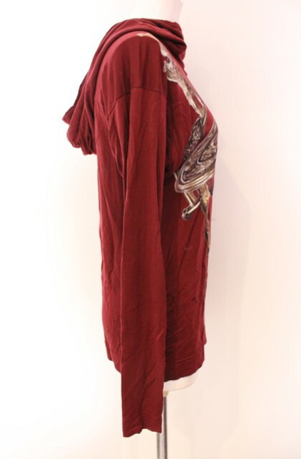 画像2: ヴィヴィアンウエストウッド 中古 / サティア アワーグラスptフーディカットソー 2 ワイン  O-25-08-17-045-to-IG-ZH (2)