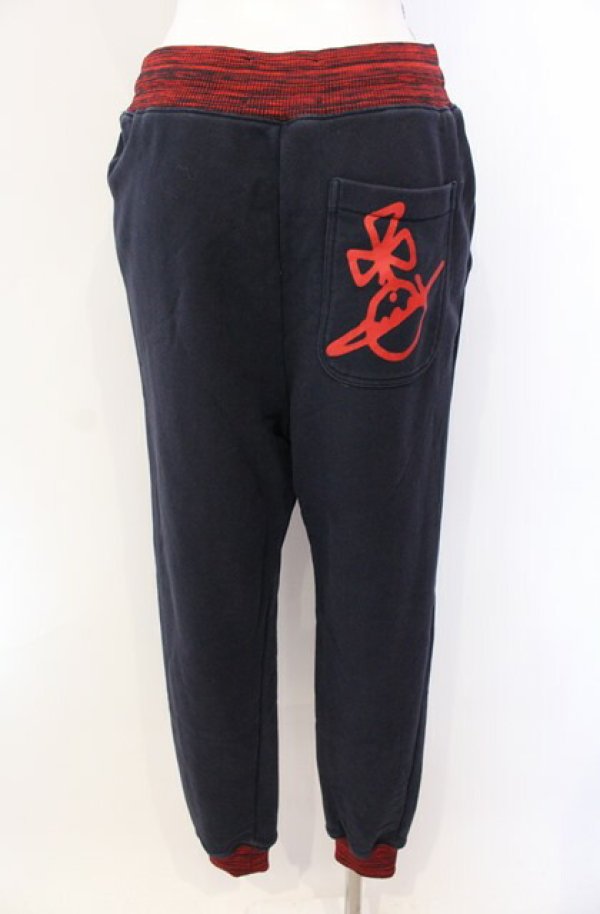 画像3: ヴィヴィアンウエストウッド 中古 / CLASSIC SWEAT パンツ S ネイビーｘレッド  O-25-08-17-051-pa-YM-ZH (3)