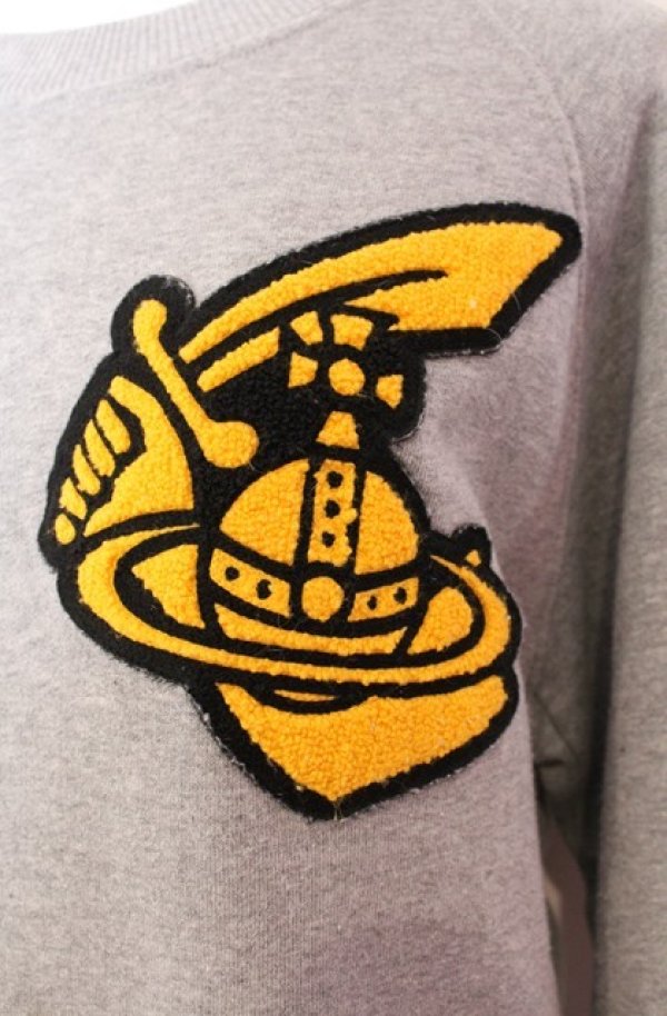 画像2: ANGLOMANIA 中古 / CLASSIC SWAET WITH PATCH セットアップ S グレー  O-25-08-17-006-to-YM-OS (2)