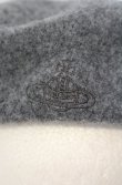画像2: ヴィヴィアンウエストウッド 中古 / オーブ刺繍ベレー帽  グレー  O-25-08-17-060-ha-IG-OS (2)