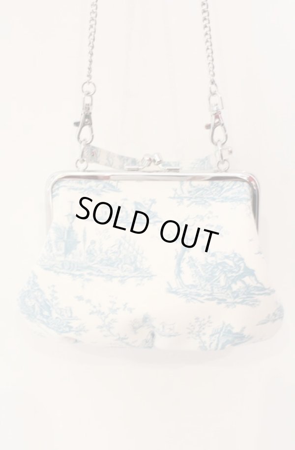 画像3: ヴィヴィアンウエストウッド 中古 / GRANNY FRAME PURSE（Toile de Jouy Print）ガマ口ポーチ  ブルーｘホワイト  O-25-08-17-062-ba-YM-OS (3)