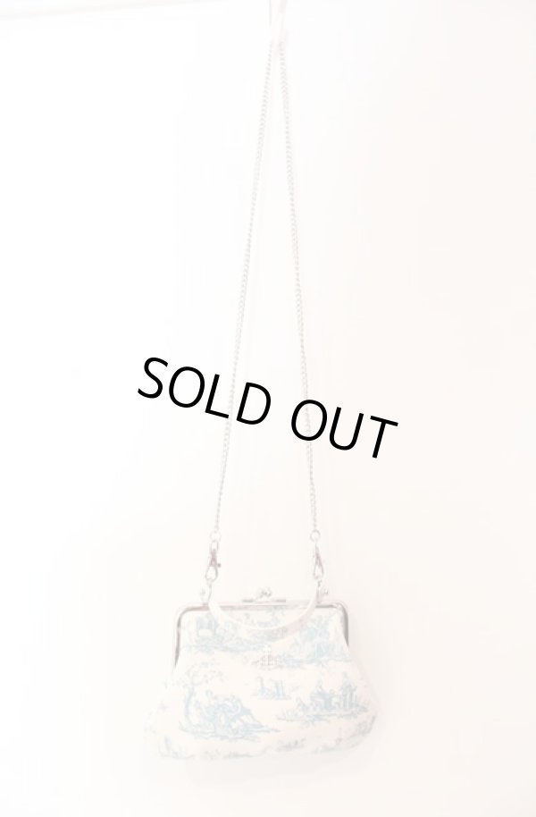 画像4: ヴィヴィアンウエストウッド 中古 / GRANNY FRAME PURSE（Toile de Jouy Print）ガマ口ポーチ  ブルーｘホワイト  O-25-08-17-062-ba-YM-OS (4)