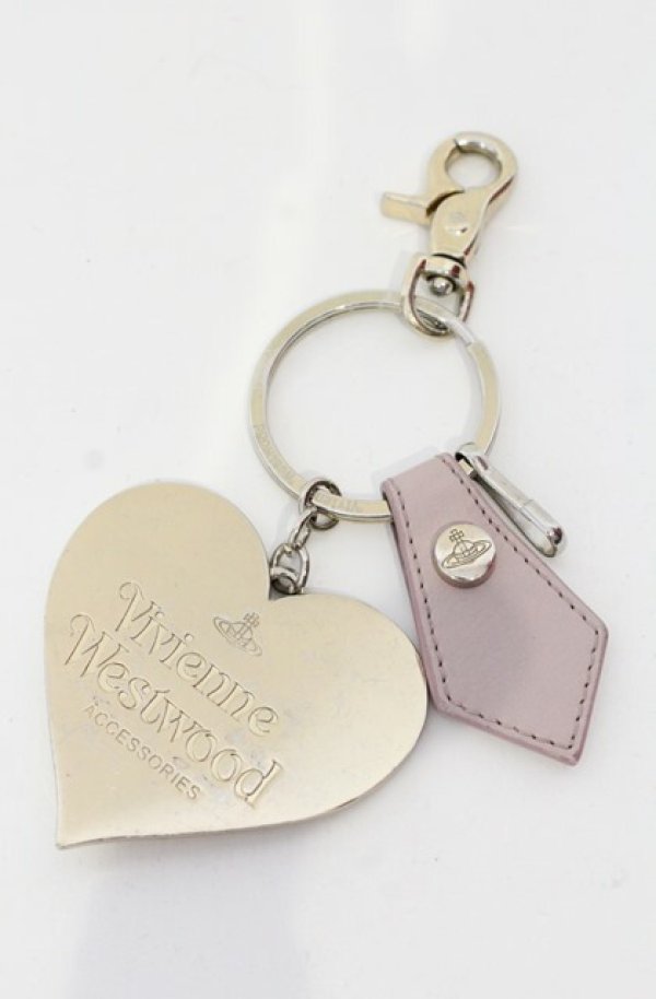 画像3: ヴィヴィアンウエストウッド 中古 / GADGET MIRROR HEART ハートキーリング  ピンクｘベージュ  O-25-08-17-069-gd-YM-OS (3)