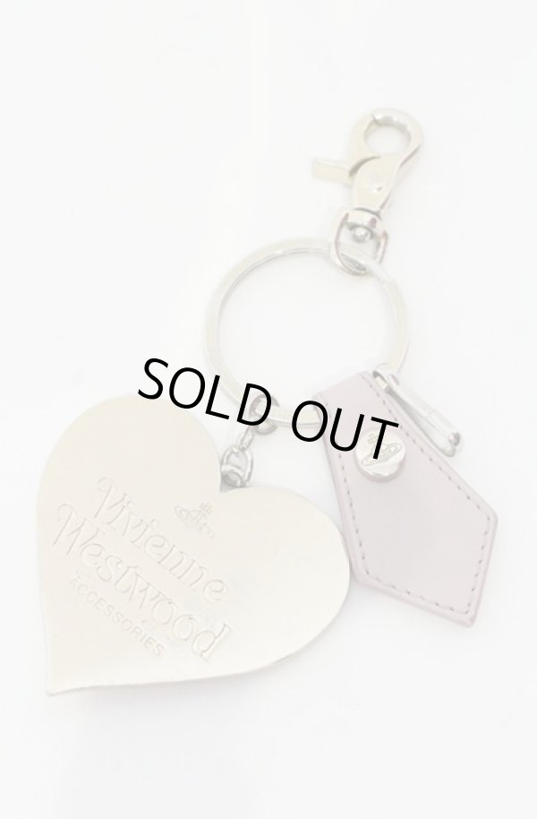 画像3: ヴィヴィアンウエストウッド 中古 / GADGET MIRROR HEART ハートキーリング  ピンクｘベージュ  O-25-08-17-069-gd-YM-OS (3)