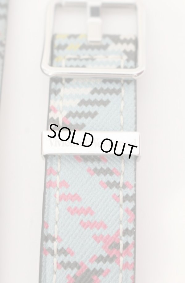 画像2: ヴィヴィアンウエストウッド 中古 / strap made for Apple Watch  サックス  O-25-08-17-071-gd-IG-OS (2)