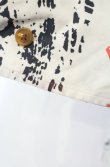 画像2: ヴィヴィアンウエストウッド 中古 / RUBBISH PRINT シャツワンピース 00 ベージュ×ブラック×レッド  O-25-08-17-008-bl-IG-OS (2)