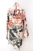 画像4: ヴィヴィアンウエストウッド 中古 / RUBBISH PRINT シャツワンピース 00 ベージュ×ブラック×レッド  O-25-08-17-008-bl-IG-OS (4)