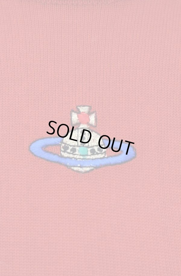 画像2: ヴィヴィアンウエストウッド 中古 / カラーオーブ刺繍半袖ニット 36 レッド  O-25-08-17-014-to-YM-ZH (2)