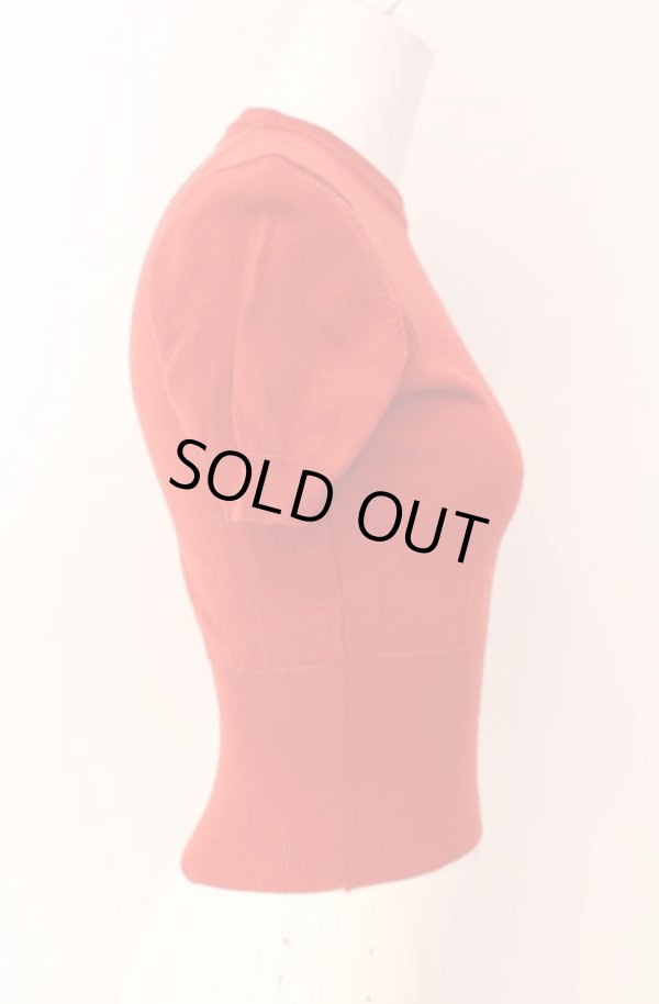 画像3: ヴィヴィアンウエストウッド 中古 / カラーオーブ刺繍半袖ニット 36 レッド  O-25-08-17-014-to-YM-ZH (3)