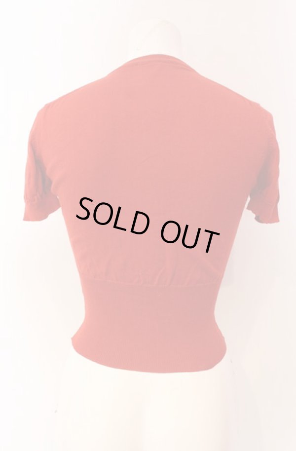 画像4: ヴィヴィアンウエストウッド 中古 / カラーオーブ刺繍半袖ニット 36 レッド  O-25-08-17-014-to-YM-ZH (4)