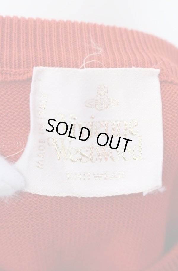 画像5: ヴィヴィアンウエストウッド 中古 / カラーオーブ刺繍半袖ニット 36 レッド  O-25-08-17-014-to-YM-ZH (5)