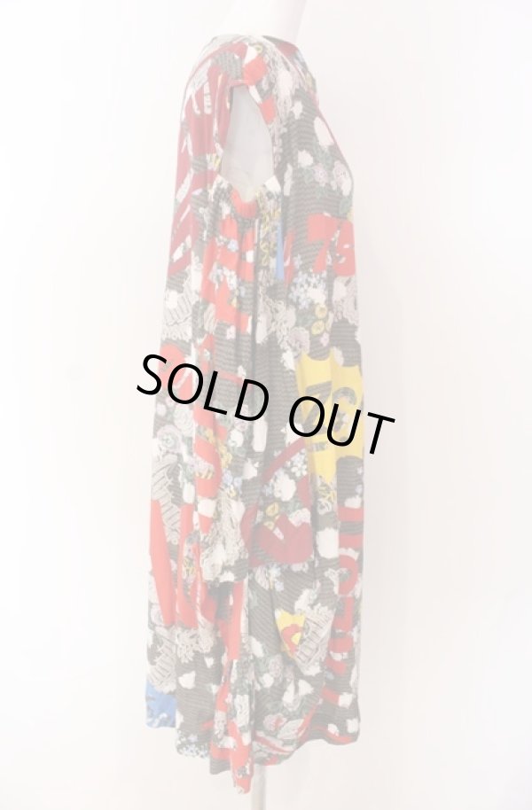 画像2: ヴィヴィアンウエストウッド 中古 / ドビーシフォンBlizzard Print スクエアドレス 00 マルチ  O-25-08-17-015-op-IG-OS (2)