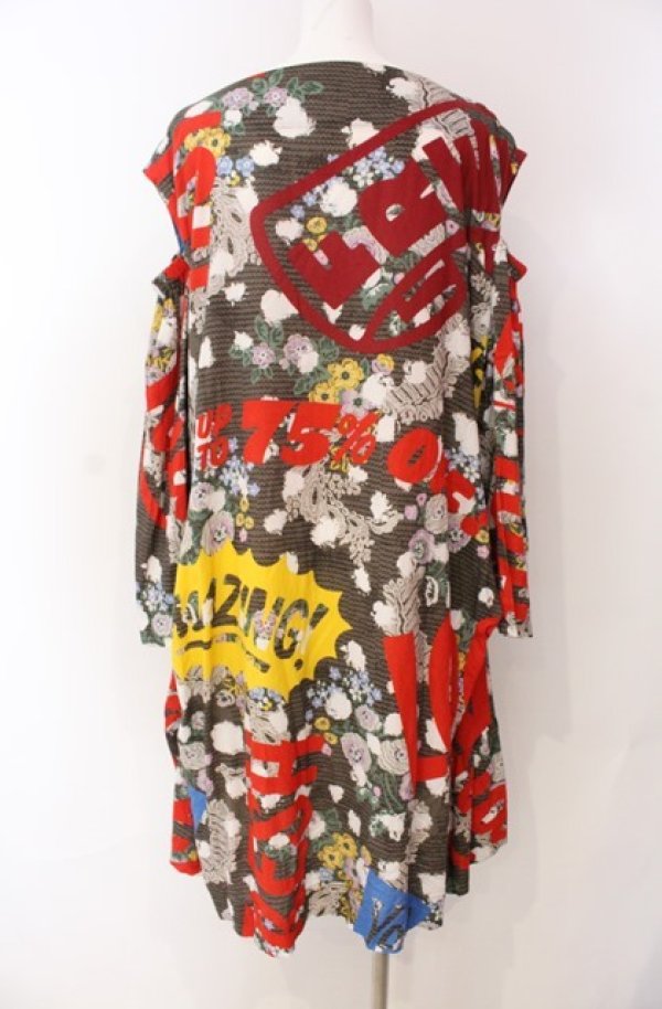 画像3: ヴィヴィアンウエストウッド 中古 / ドビーシフォンBlizzard Print スクエアドレス 00 マルチ  O-25-08-17-015-op-IG-OS (3)