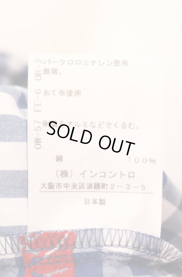 画像6: ヴィヴィアンウエストウッド 中古 / ギンガムチェック刺繍変形シャツ 00 ブルー  O-25-08-17-016-bl-IG-ZH (6)
