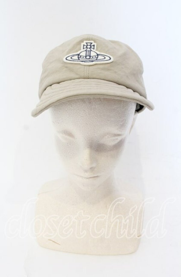 画像2: ヴィヴィアンウエストウッド 中古 / グランジウォッシュ ORBキャップ  ベージュ  O-25-09-14-072-ha-IG-OS (2)