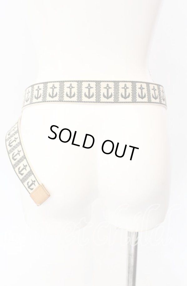 画像3: ヴィヴィアンウエストウッド 中古 / ラダーバックルベルト  ブラックxアイボリー  O-25-09-14-077-gd-YM-OS (3)