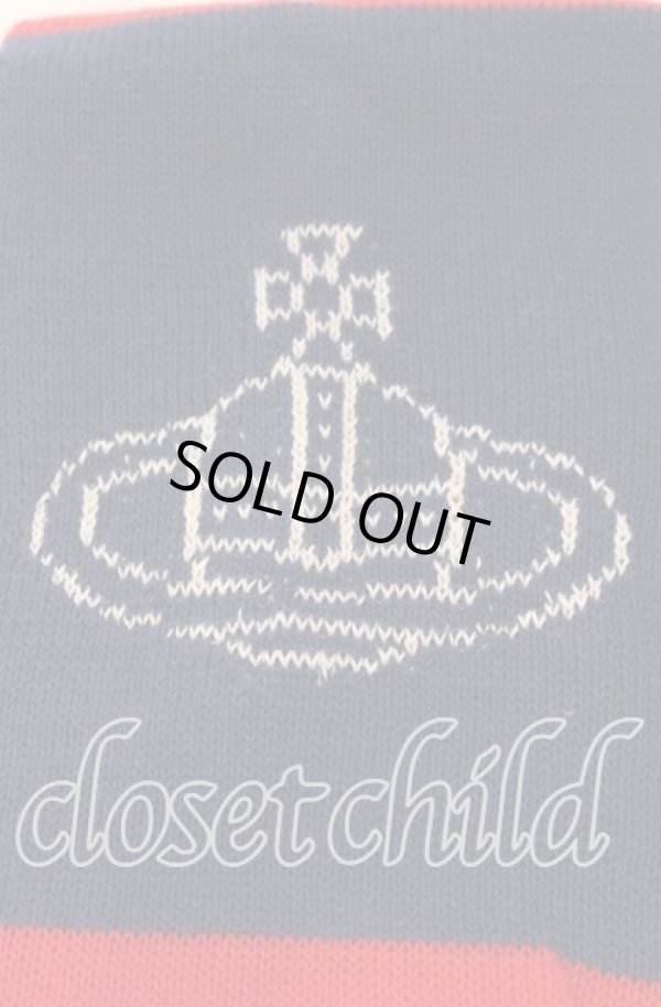 画像2: ヴィヴィアンウエストウッド 中古 / アームウォーマー  レッド×ブルー×アイボリー×グrーイン  O-25-09-14-079-gd-IG-ZH (2)