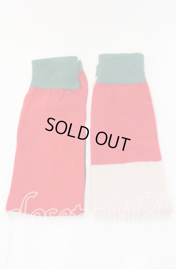 画像3: ヴィヴィアンウエストウッド 中古 / アームウォーマー  レッド×ブルー×アイボリー×グrーイン  O-25-09-14-079-gd-IG-ZH (3)