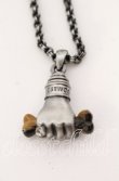 画像2: ヴィヴィアンウエストウッド 中古 / Hand and Bone ペンダント  シルバーｘブラウン  O-25-09-14-088-ac-YM-OS (2)
