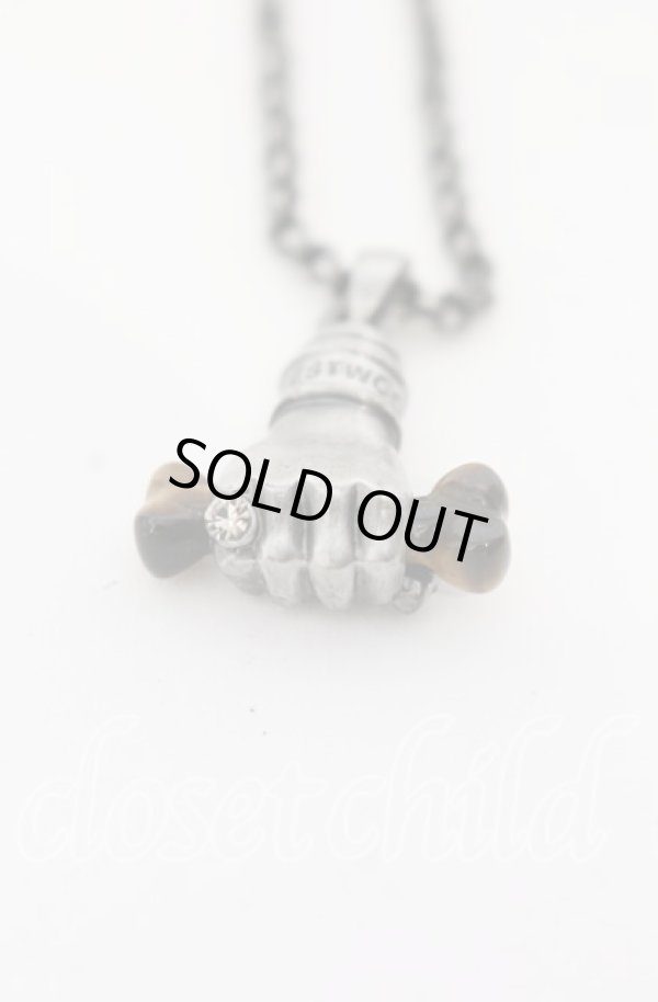 画像3: ヴィヴィアンウエストウッド 中古 / Hand and Bone ペンダント  シルバーxブラウン  O-25-09-14-088-ac-YM-OS (3)