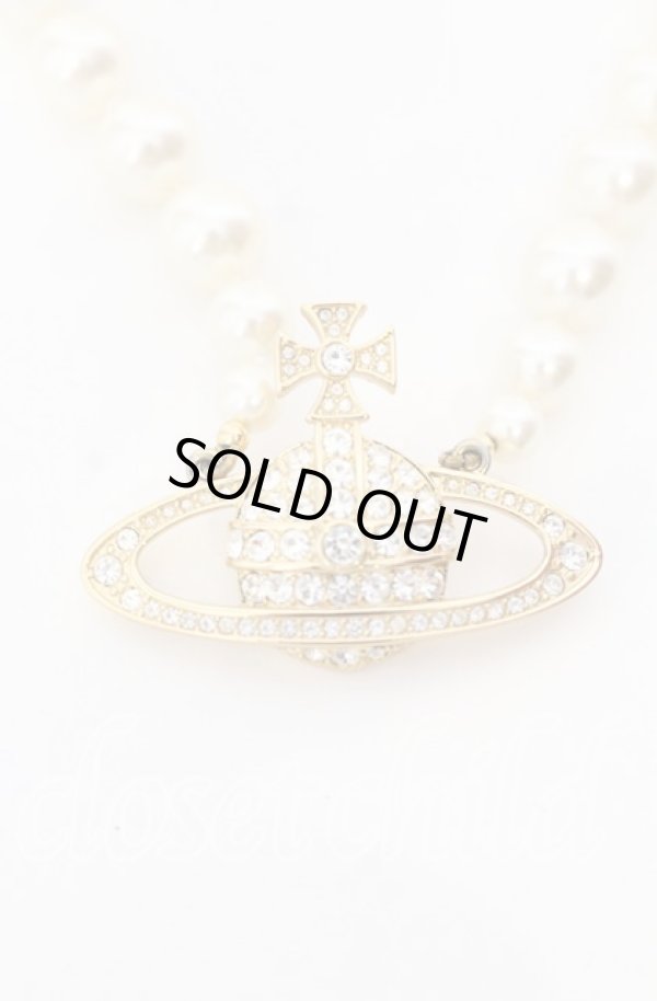 画像2: ヴィヴィアンウエストウッド 中古 / One Row Pearl Bas Relief チョーカー  ゴールド  O-25-09-14-093-ac-YM-OS (2)
