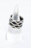 画像2: ヴィヴィアンウエストウッド 中古 / SQUIGGLE BAND RING M（約14号） シルバー×ブラック  O-25-09-14-098-rg-IG-OS (2)