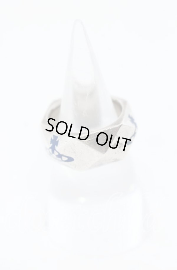 画像4: ヴィヴィアンウエストウッド 中古 / スタッドリング L（約14-15号） シルバー×ブルー  O-25-09-14-100-ac-IG-OS (4)