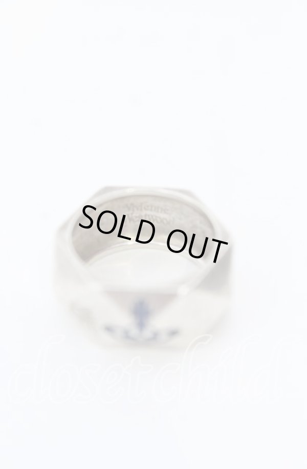 画像5: ヴィヴィアンウエストウッド 中古 / スタッドリング L（約14-15号） シルバー×ブルー  O-25-09-14-100-ac-IG-OS (5)