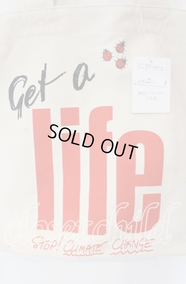 画像2: ヴィヴィアンウエストウッド 中古 / Get a Lifeトートバッグ  アイボリー  O-25-09-14-104-ba-IG-OS (2)