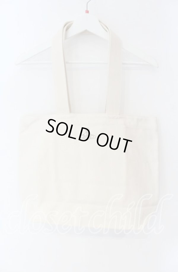 画像3: ヴィヴィアンウエストウッド 中古 / Get a Lifeトートバッグ  アイボリー  O-25-09-14-104-ba-IG-OS (3)