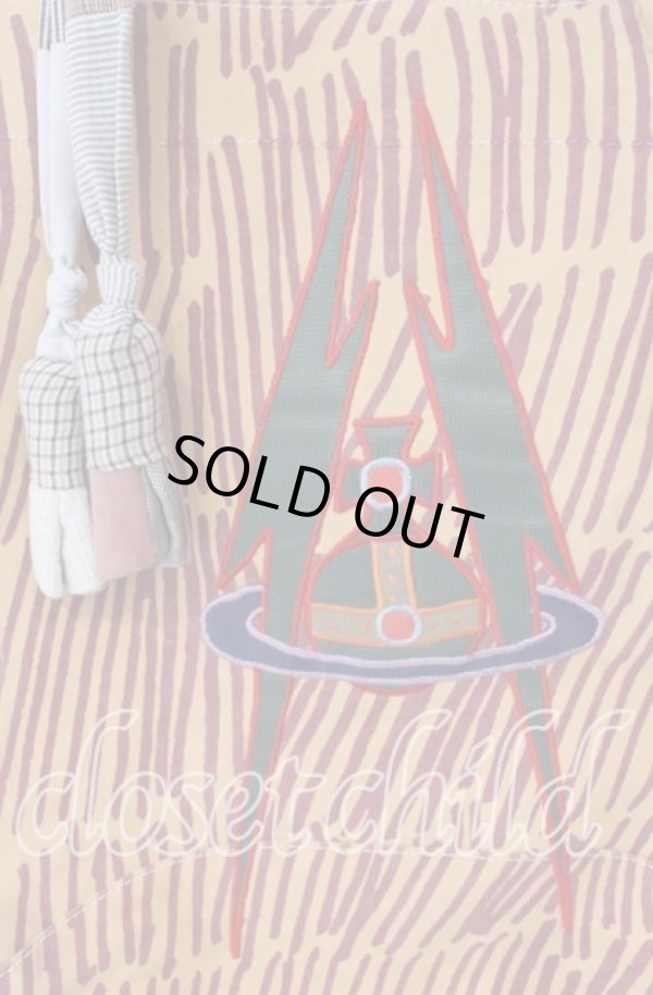 画像2: ヴィヴィアンウエストウッド 中古 / Lightning Shopper バッグ  ブラウンｘパープル  O-25-09-14-105-ba-YM-ZH (2)