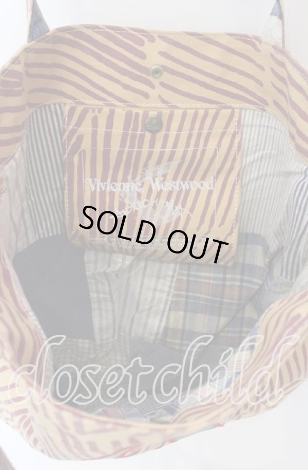 画像5: ヴィヴィアンウエストウッド 中古 / Lightning Shopper バッグ  ブラウンｘパープル  O-25-09-14-105-ba-YM-ZH (5)