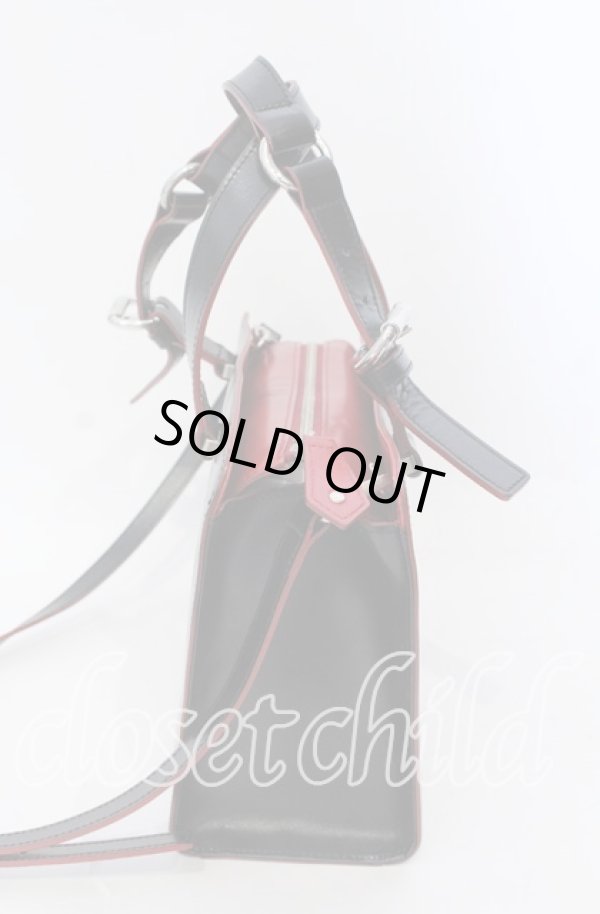 画像4: ヴィヴィアンウエストウッド 中古 / SIMPLE TINY ORBトートバッグS  ブラック×レッド  O-25-09-14-107-ba-IG-OS (4)