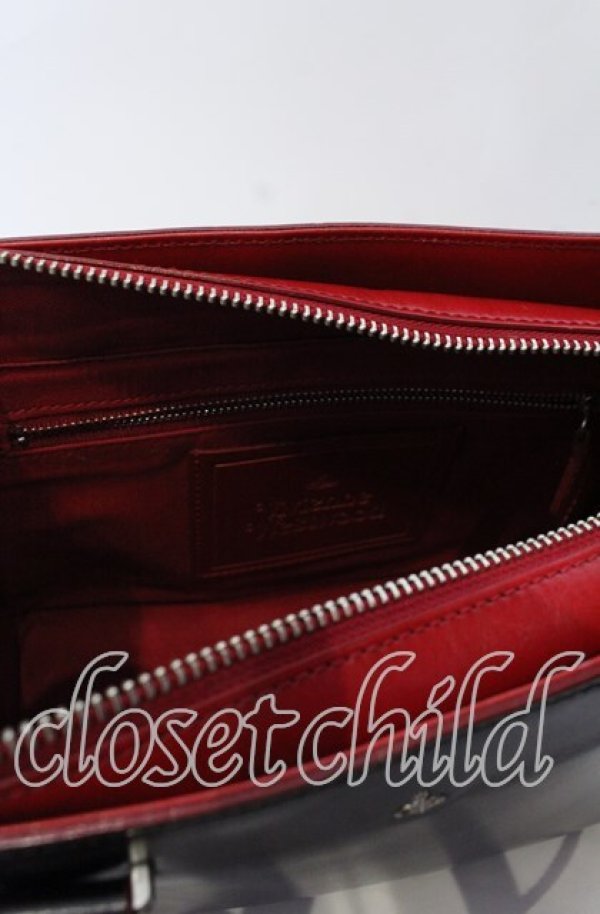 画像6: ヴィヴィアンウエストウッド 中古 / SIMPLE TINY ORBトートバッグS  ブラック×レッド  O-25-09-14-107-ba-IG-OS (6)