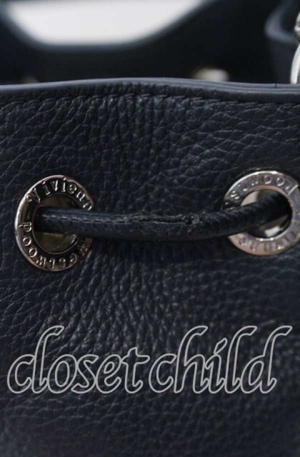 画像5: ヴィヴィアンウエストウッド 中古 / CARRIE BUCKET BAG バッグ  ネイビー  O-25-09-14-109-ba-IG-ZH (5)