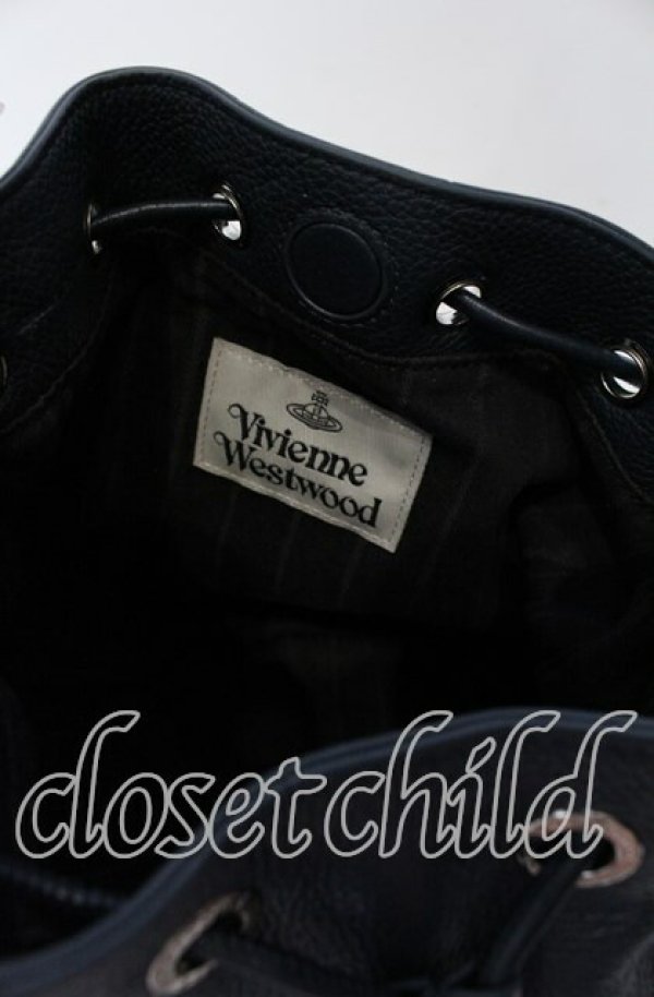 画像6: ヴィヴィアンウエストウッド 中古 / CARRIE BUCKET BAG バッグ  ネイビー  O-25-09-14-109-ba-IG-ZH (6)