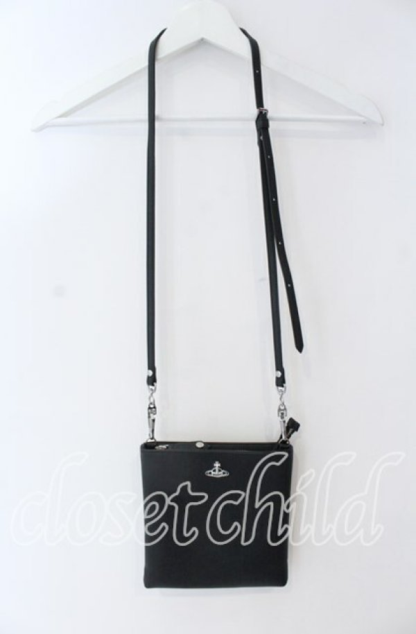 画像4: ヴィヴィアンウエストウッド 中古 / PFSQUARE CROSSBODY バッグ  ブラック  O-25-09-14-113-ba-IG-OS (4)