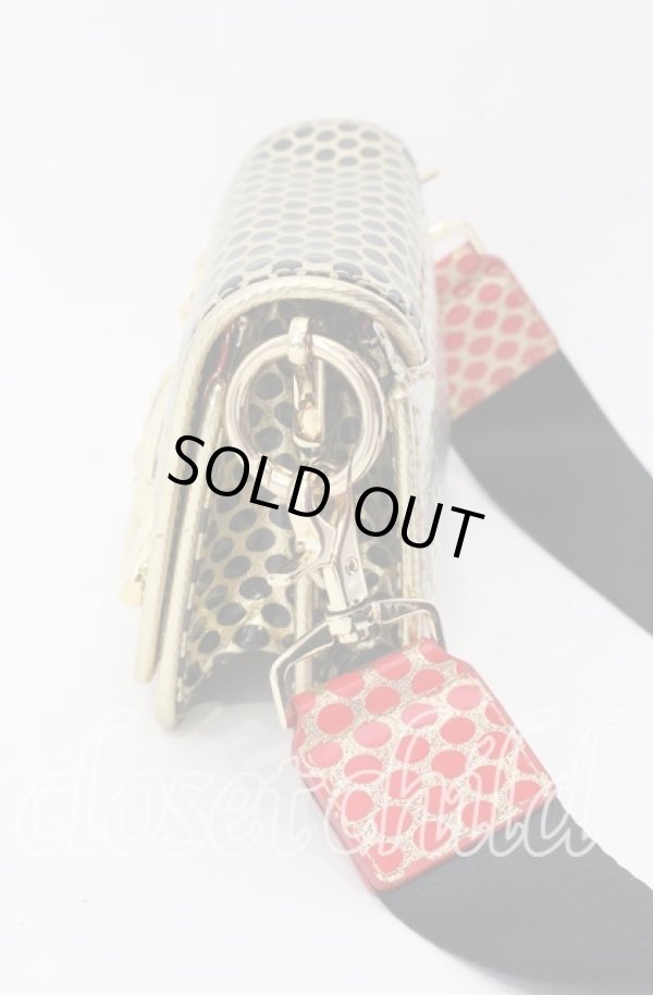 画像2: ヴィヴィアンウエストウッド 中古 / LAS VEGASショルダーバッグ(小) 0232077-89-F ゴールド×レッド×ブラック  O-25-09-14-115-ba-IG-OS (2)