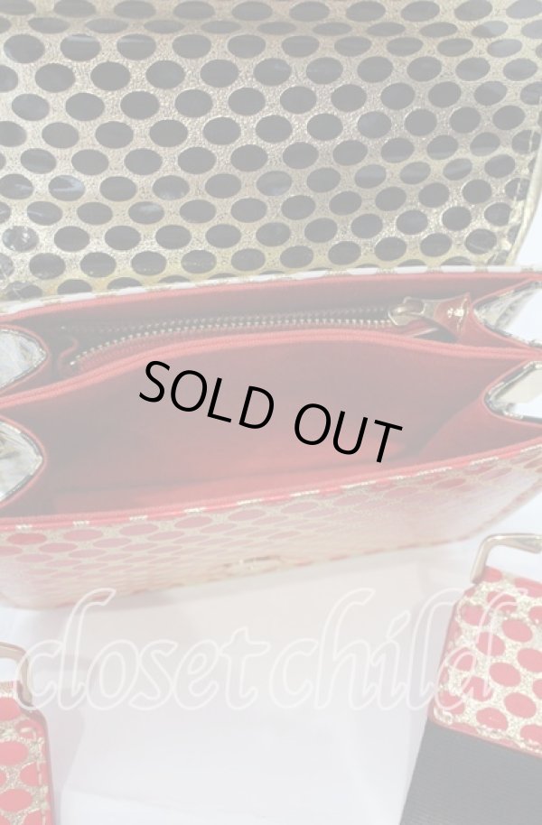 画像6: ヴィヴィアンウエストウッド 中古 / LAS VEGASショルダーバッグ(小) 0232077-89-F ゴールド×レッド×ブラック  O-25-09-14-115-ba-IG-OS (6)