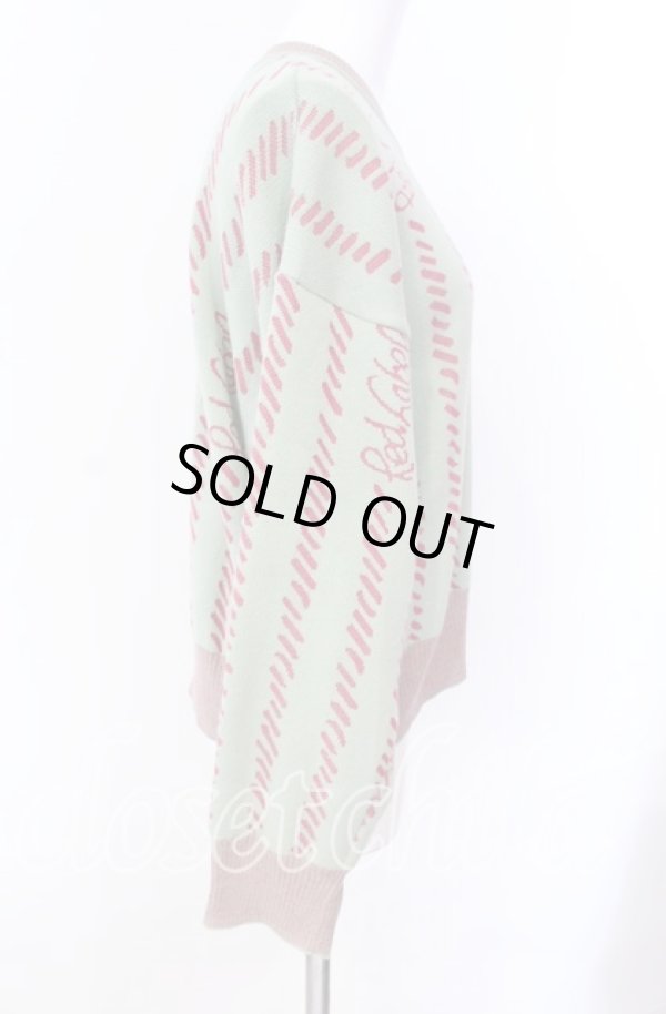 画像4: ヴィヴィアンウエストウッド 中古 / ロゴストライプジャカード プルオーバー 00 ライトグリーン  O-25-09-21-017-to-IG-OS (4)