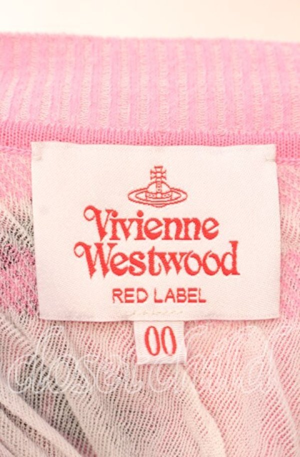 画像5: ヴィヴィアンウエストウッド 中古 / ピンクタータンスクイグルニットVネックベスト 00 ピンク  O-25-09-21-018-to-IG-OS (5)