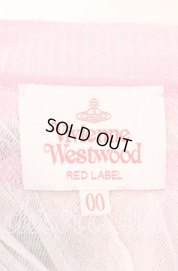 画像5: ヴィヴィアンウエストウッド 中古 / ピンクタータンスクイグルニットVネックベスト 00 ピンク  O-25-09-21-018-to-IG-ZH (5)