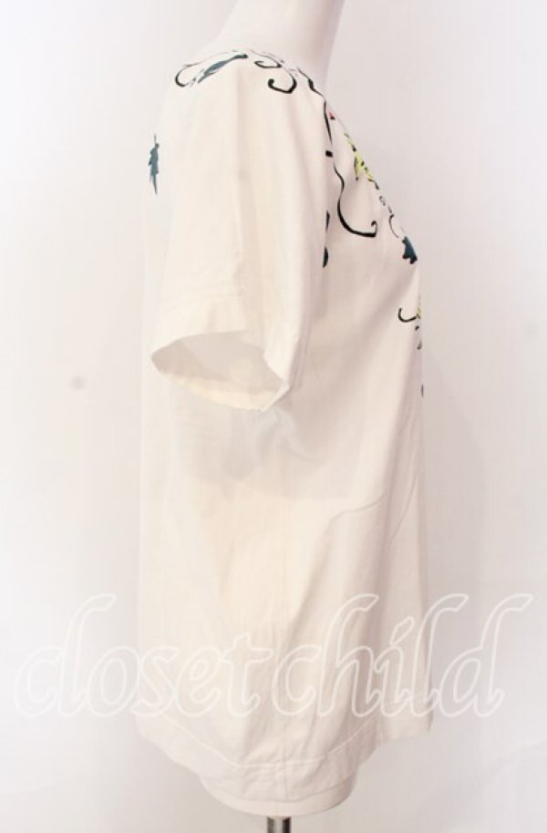 画像3: ヴィヴィアンウエストウッド 中古 / フラワーオーブネックレスプリントTシャツ 00 ホワイト  O-25-09-21-019-ts-IG-ZH (3)