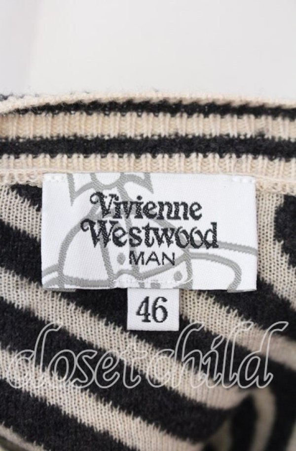 画像6: ヴィヴィアンウエストウッド MAN 中古 / BROCADE FLOWER KNIT ニットソー 46 ベージュ  O-25-09-21-002-to-YM-ZH (6)