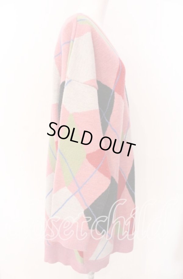 画像3: ヴィヴィアンウエストウッド 中古 / ハーレクインJQニット 00 ピンク系  O-25-09-21-021-op-IG-OS (3)