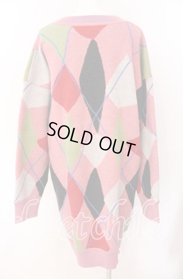 画像4: ヴィヴィアンウエストウッド 中古 / ハーレクインJQニット 00 ピンク系  O-25-09-21-021-op-IG-OS (4)