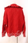 画像5: ヴィヴィアンウエストウッド 中古 / ローゲージパターンフリルニット カーディガン 00 レッド  O-25-09-21-022-to-IG-OS (5)